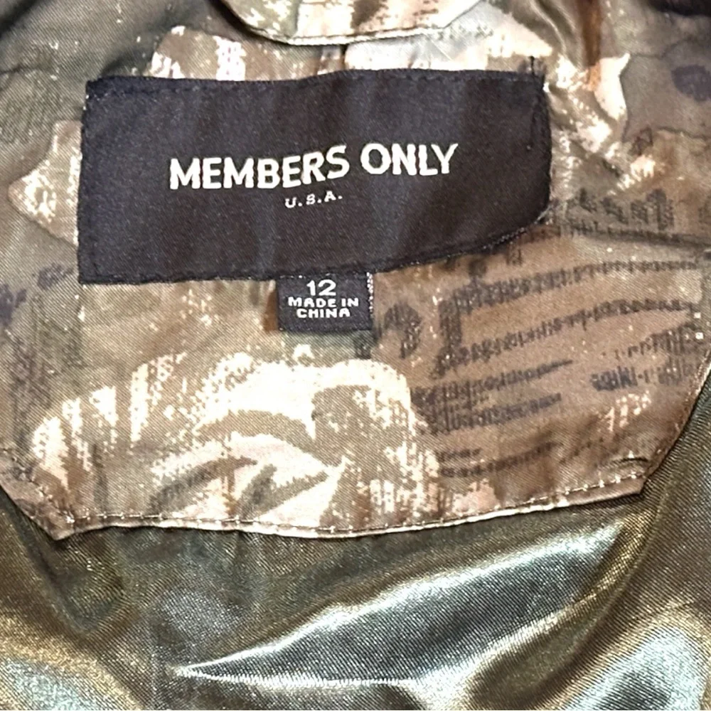 π HOST PICK πGirlsβ Members Only Bomber Jacket in camo green and pink. Kids 12 - Picture 10 of 15